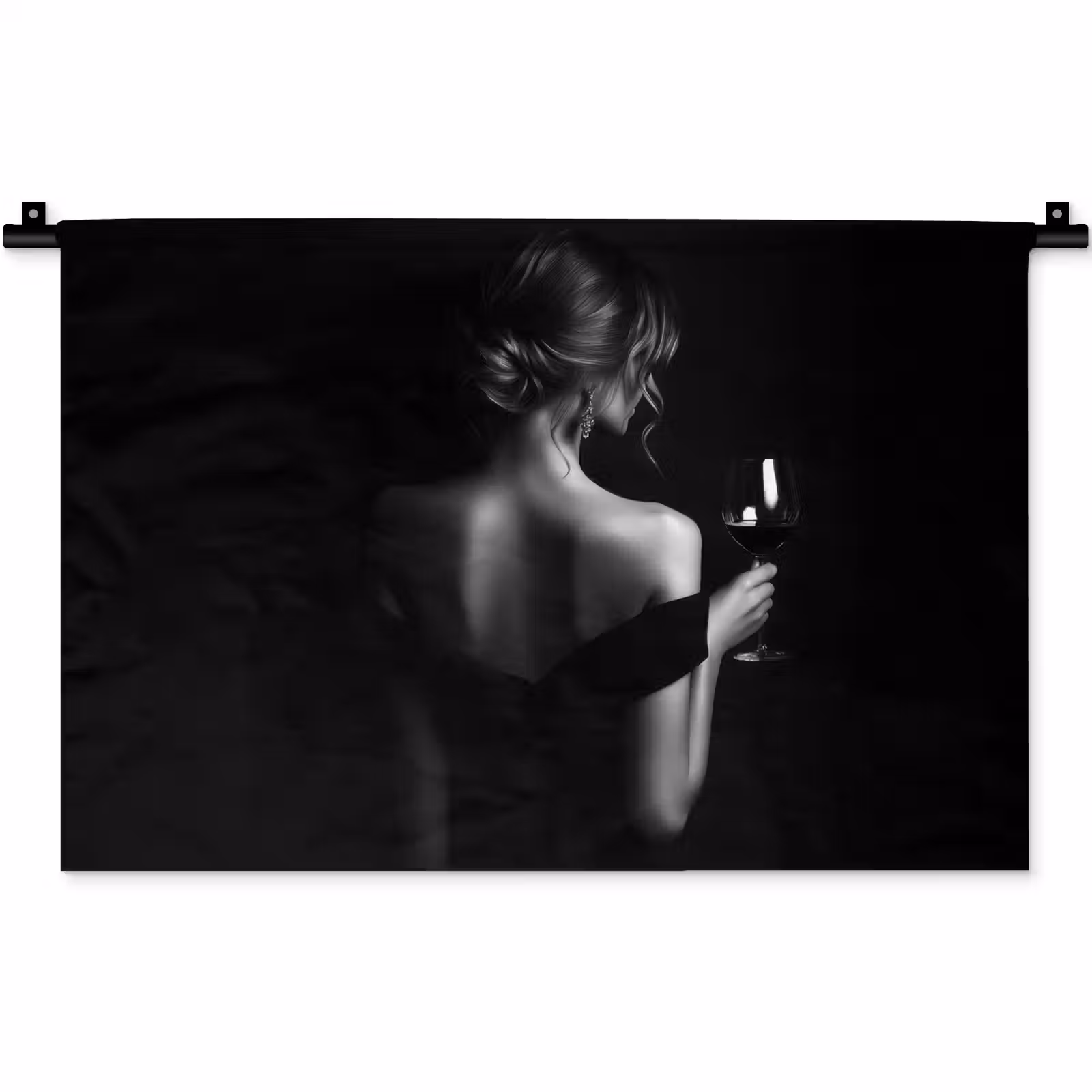 Wandkleed - Vrouw - Wijn - Jurk — 1