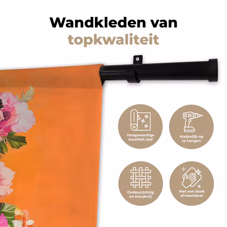 Wandkleed - Vlinders - Vrouw - Zonnebril - Kleurrijk — 3