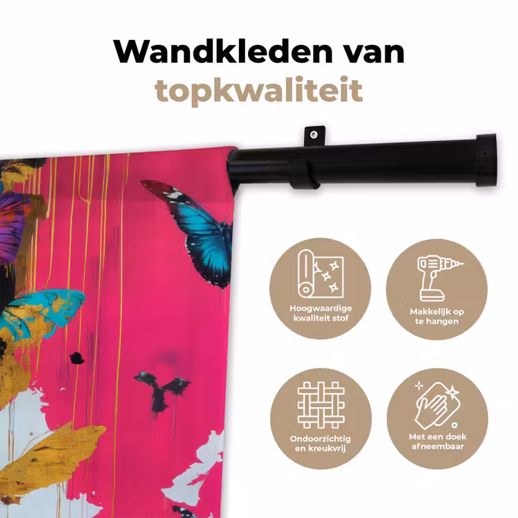 Wandkleed - Vrouw - Abstract - Kleurrijk — 3