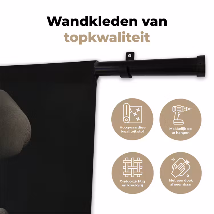Wandkleed - Vrouw - Golvende - Hoed — 3