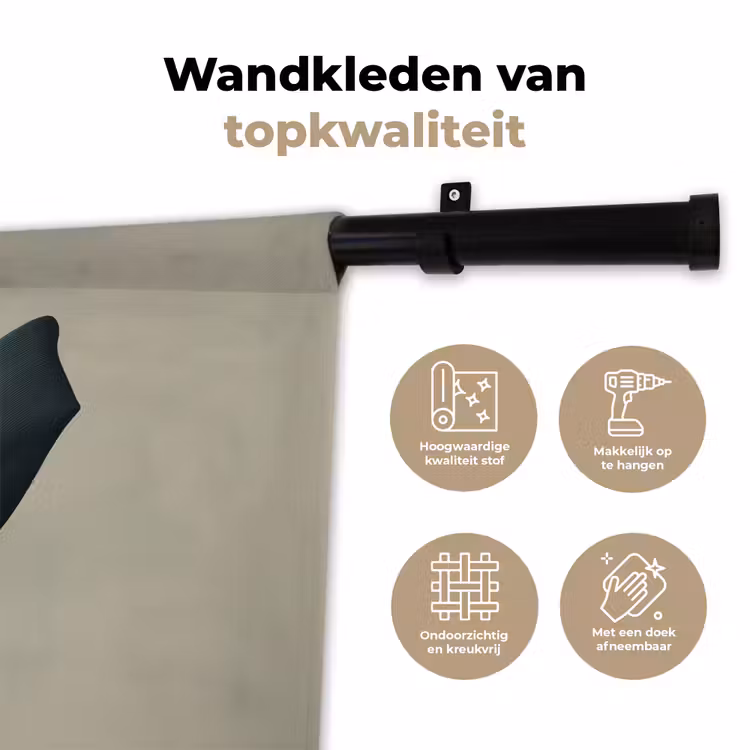 Wandkleed - Vrouw - Groen - Hoed — 3