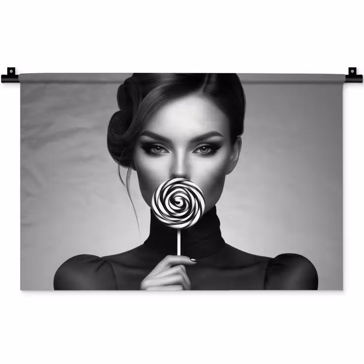 Wandkleed - Vrouw - Lolly - Zwart — 1