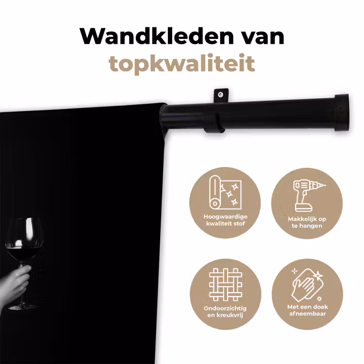 Wandkleed - Vrouw - Wijn - Jurk — 3