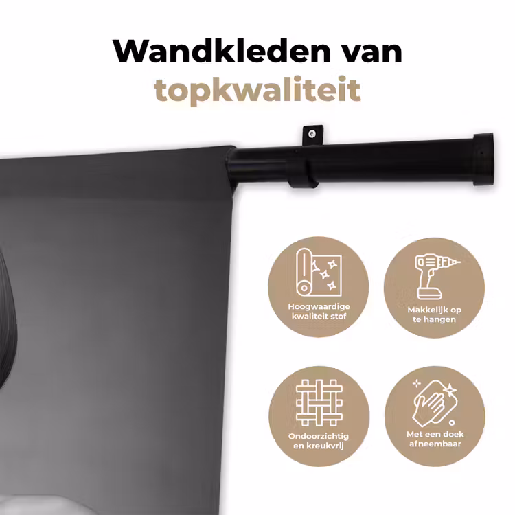 Wandkleed - Vrouw - Zwart Wit - Ketting - Zonnebril — 3