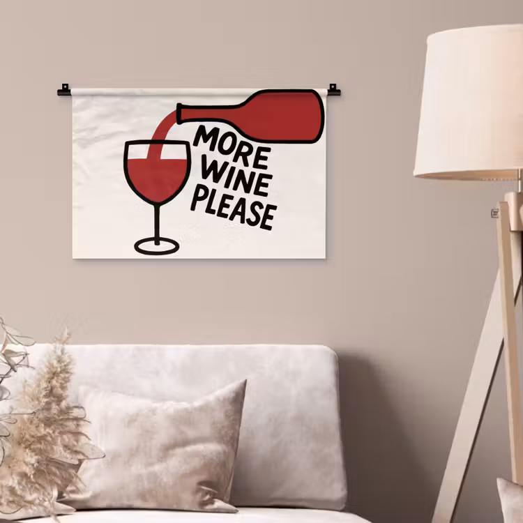 Wandkleed - Wijnfles - Quote - Rood - Glas — 2