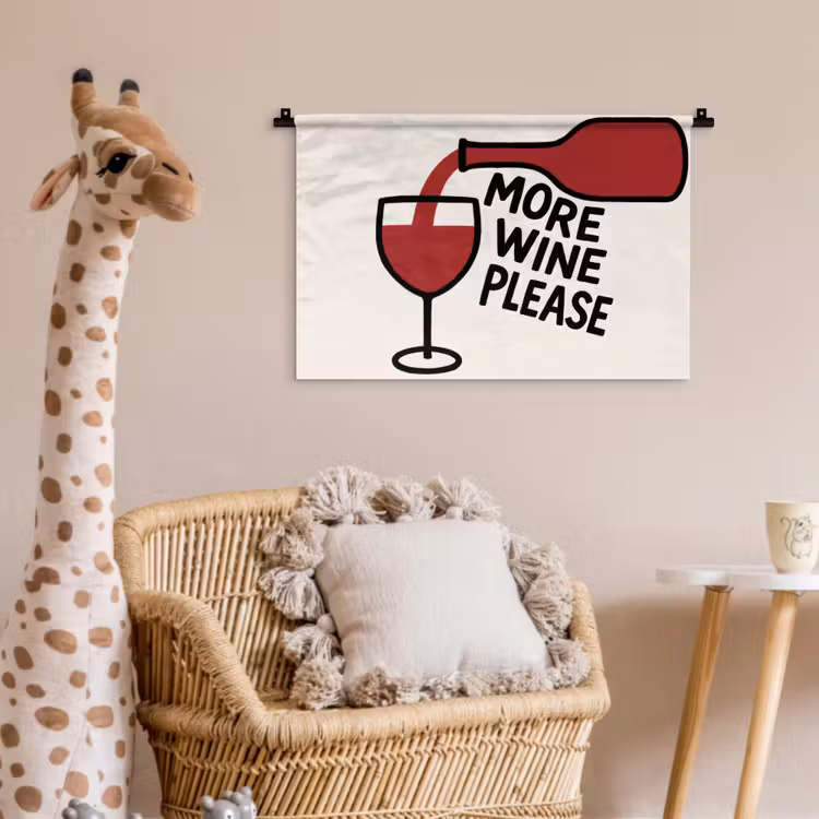 Wandkleed - Wijnfles - Quote - Rood - Glas — 5