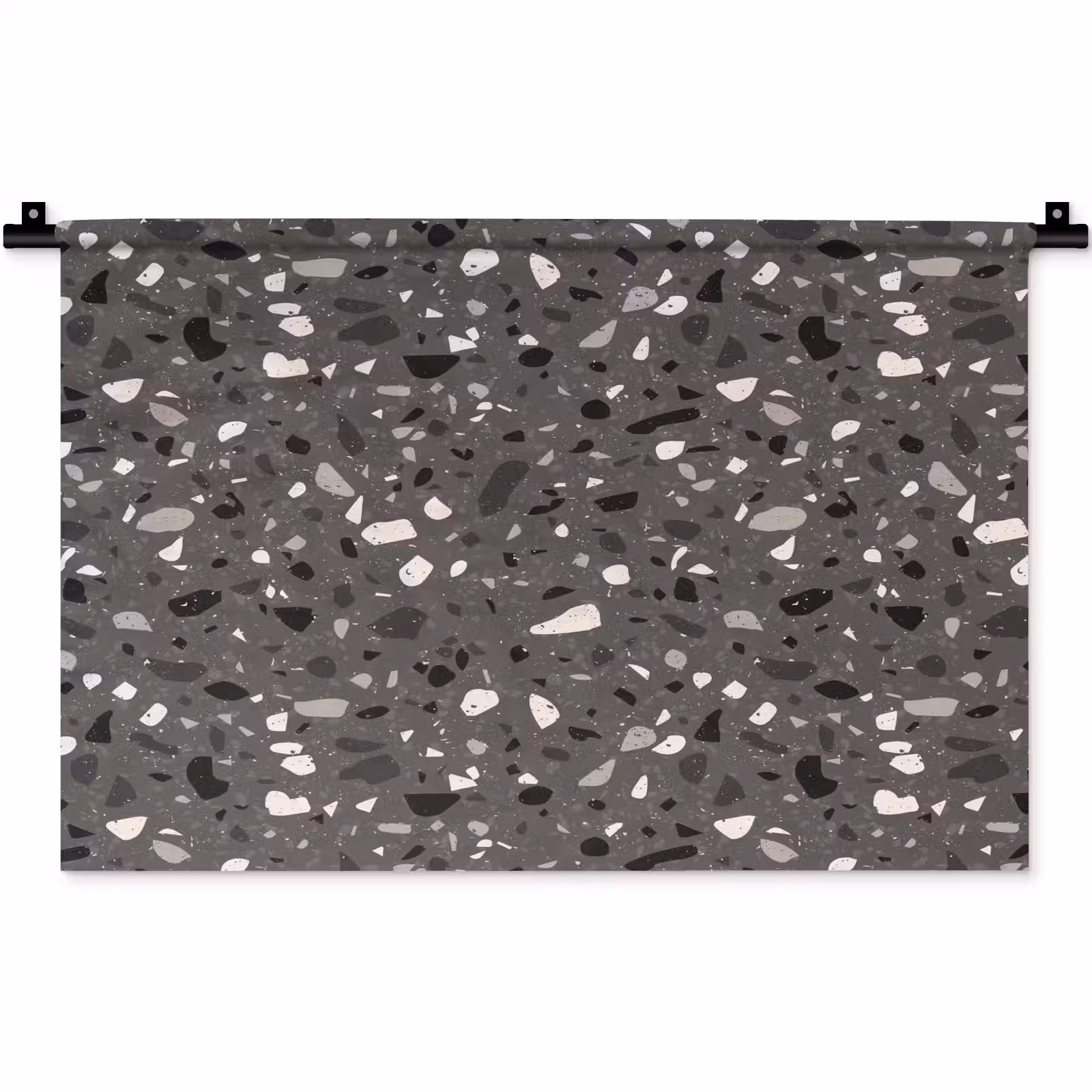 Wandkleed - Terrazzo - Patroon - Grijs — 1