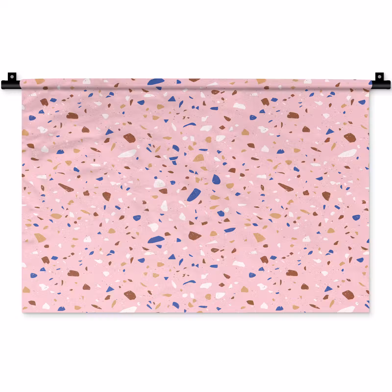 Wandkleed - Terrazzo - Patroon - Kleurrijk - Roze — 1