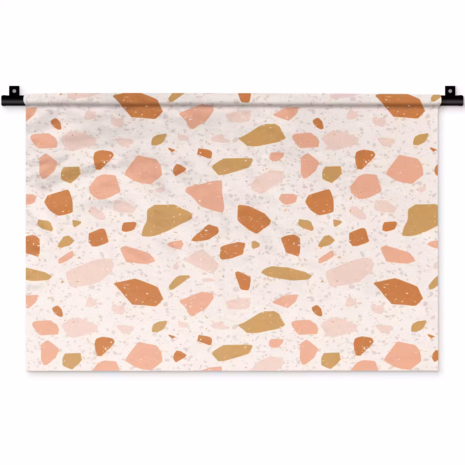 Wandkleed - Terrazzo - Patroon - Kleurrijk - Zalm — 1