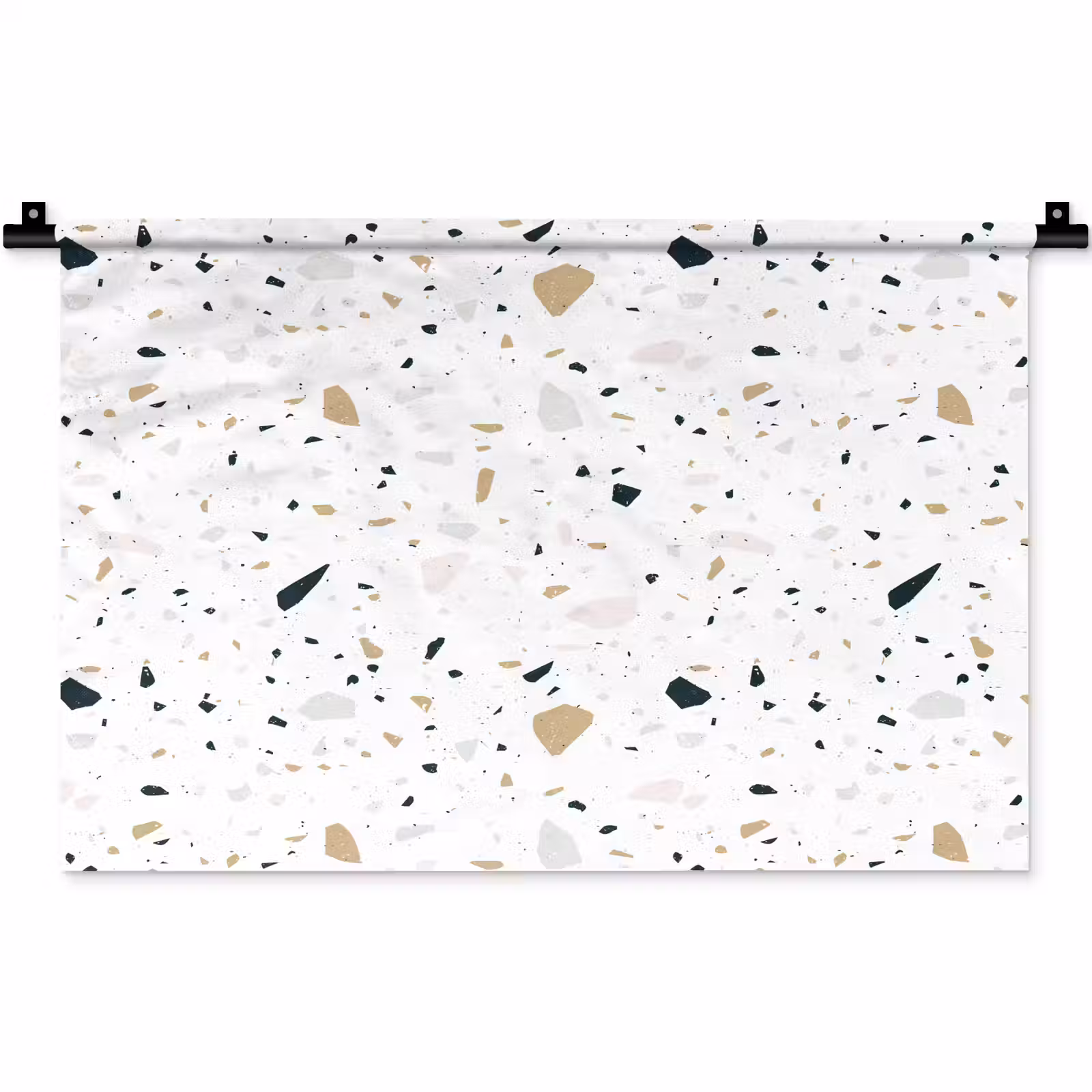 Wandkleed - Terrazzo - Patroon - Wit - Neutraal — 1