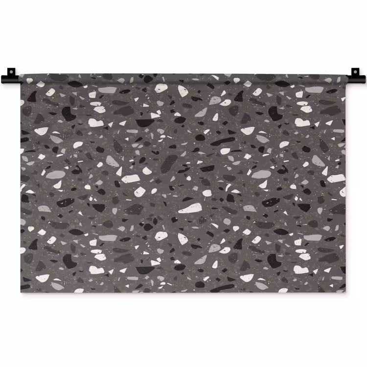 Wandkleed - Terrazzo - Patroon - Grijs — 1