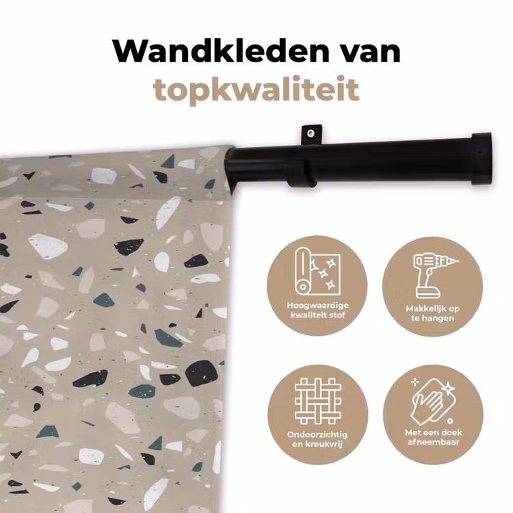 Wandkleed - Terrazzo - Patroon - Groen — 3