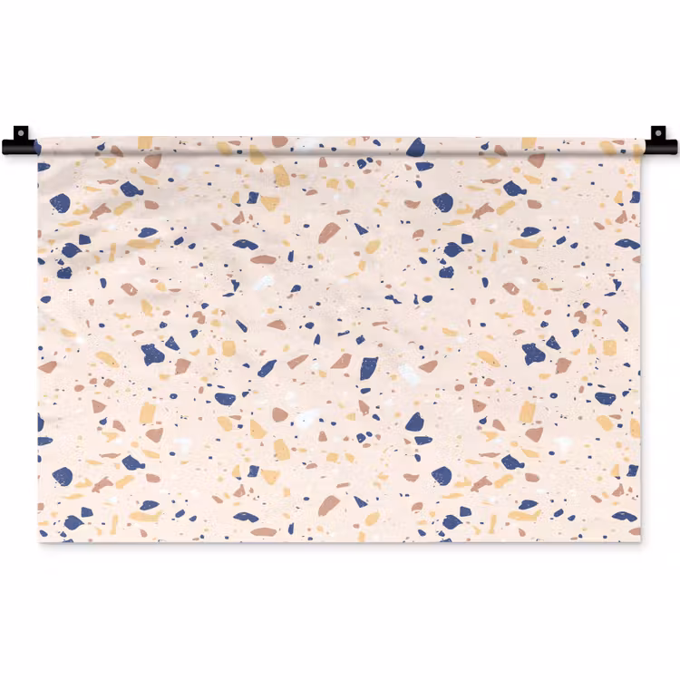 Wandkleed - Terrazzo - Patroon - Kleurrijk - Indigo — 1