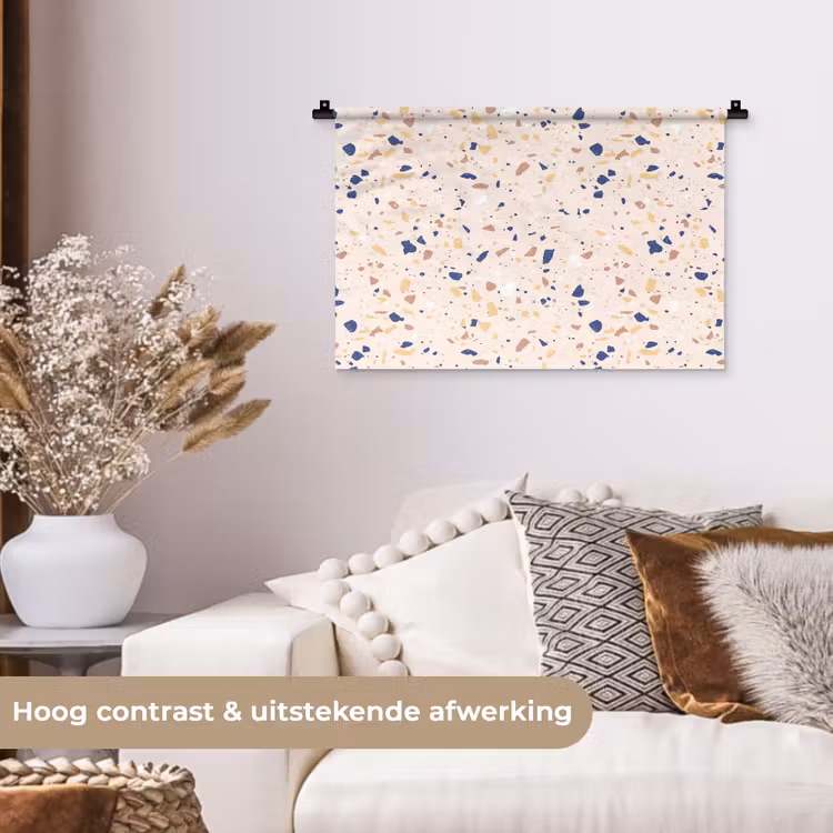 Wandkleed - Terrazzo - Patroon - Kleurrijk - Indigo — 4