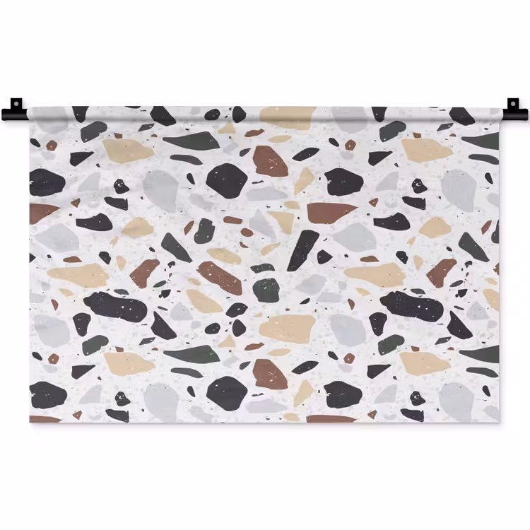Wandkleed - Terrazzo - Patroon - Kleurrijk - Klei — 1