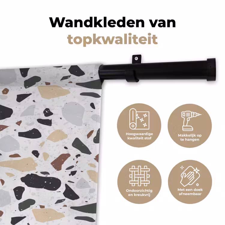Wandkleed - Terrazzo - Patroon - Kleurrijk - Klei — 3