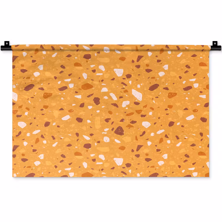 Wandkleed - Terrazzo - Patroon - Okergeel — 1
