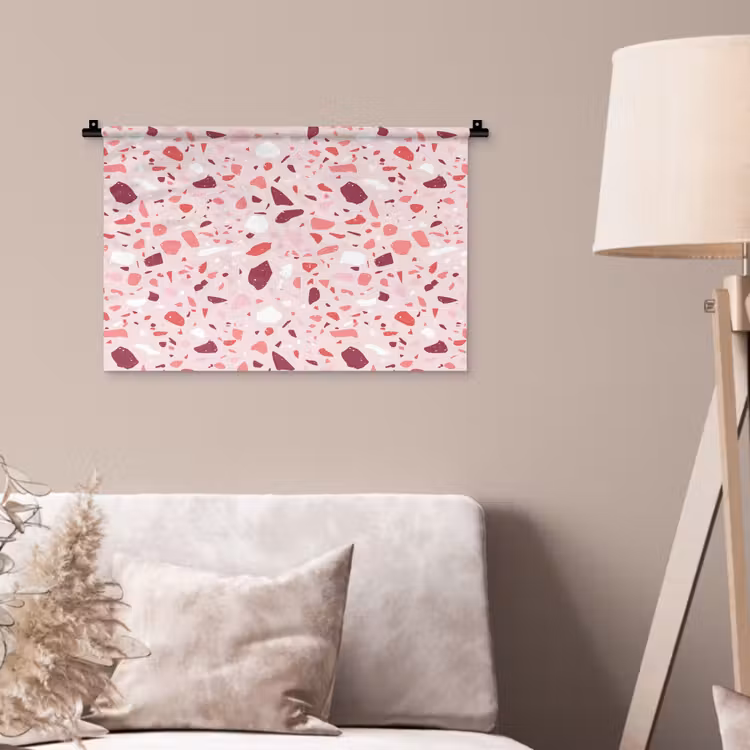 Wandkleed - Terrazzo - Patroon - Roze — 2