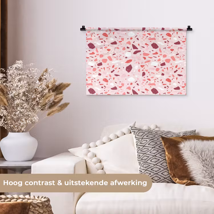 Wandkleed - Terrazzo - Patroon - Roze — 4