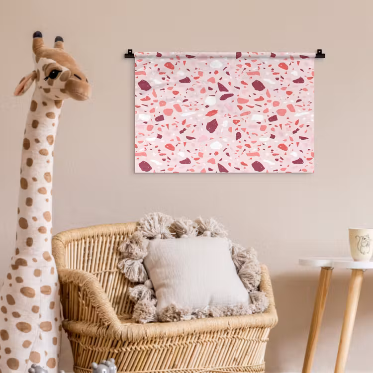 Wandkleed - Terrazzo - Patroon - Roze — 5