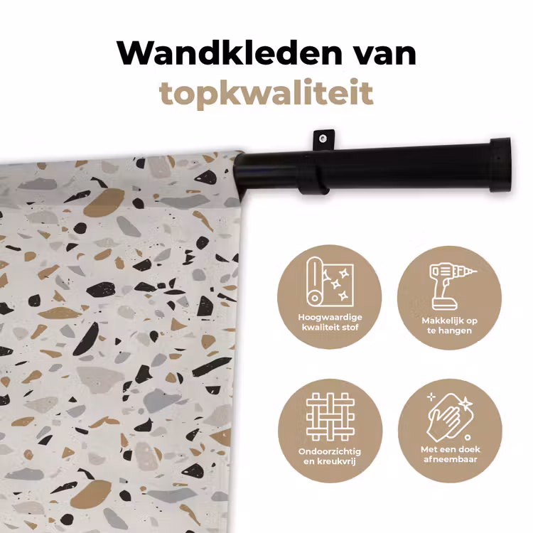 Wandkleed - Terrazzo - Patroon - Staal — 3