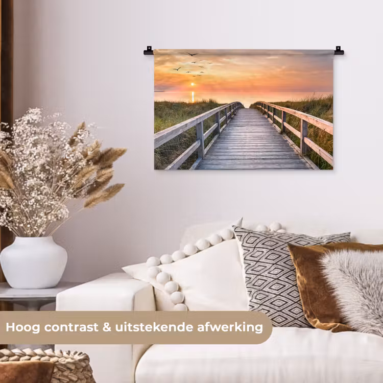 Wandkleed - Zonsonderang - Zee - Pad - Gras - Duin - Vogels — 4