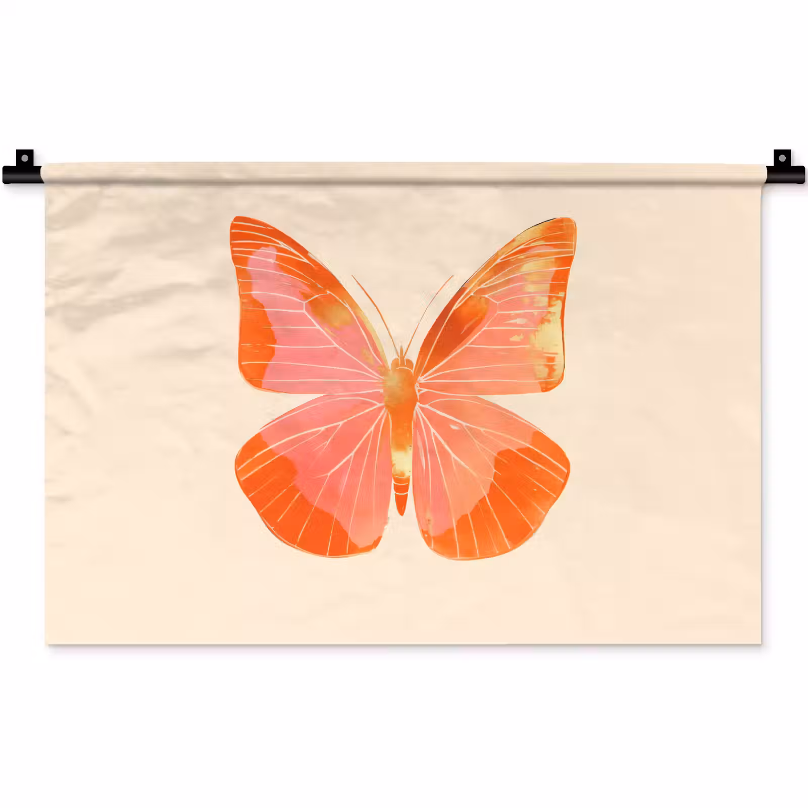 Wandkleed - Vlinder - Minimalistisch - Roze — 1