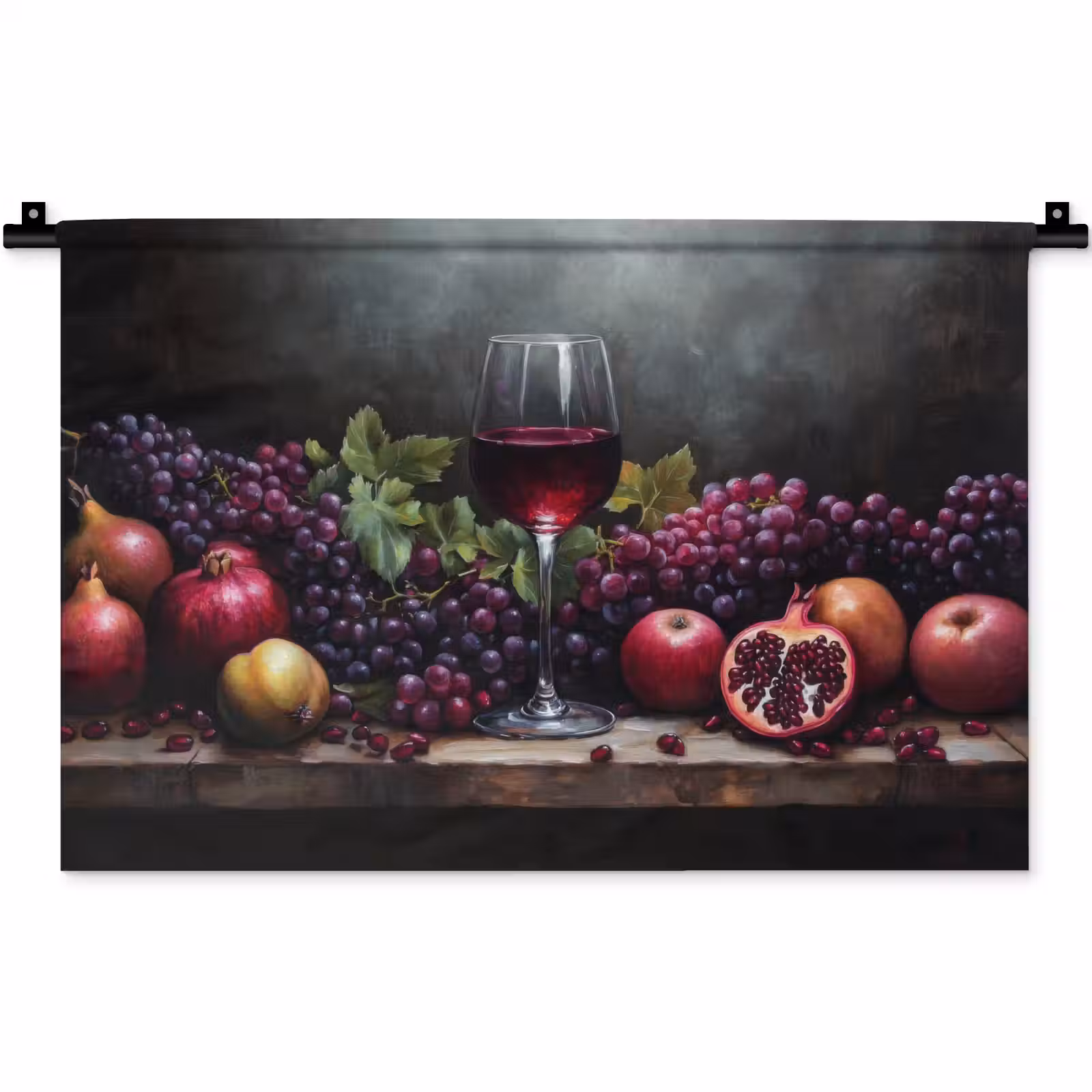 Wandkleed - Wijn - Fruit - Stilleven — 1