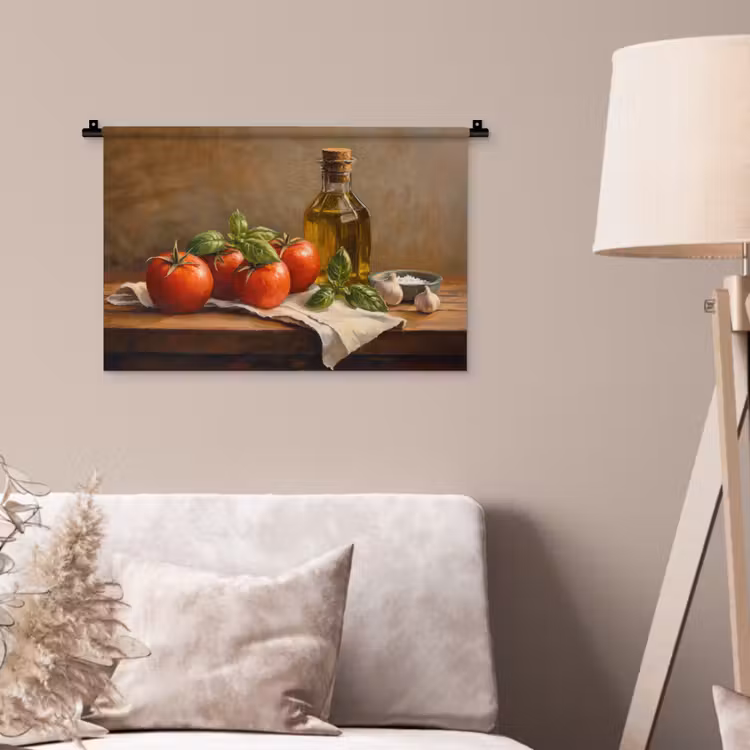 Wandkleed - Tomaten - Olijfolie - Stilleven — 2