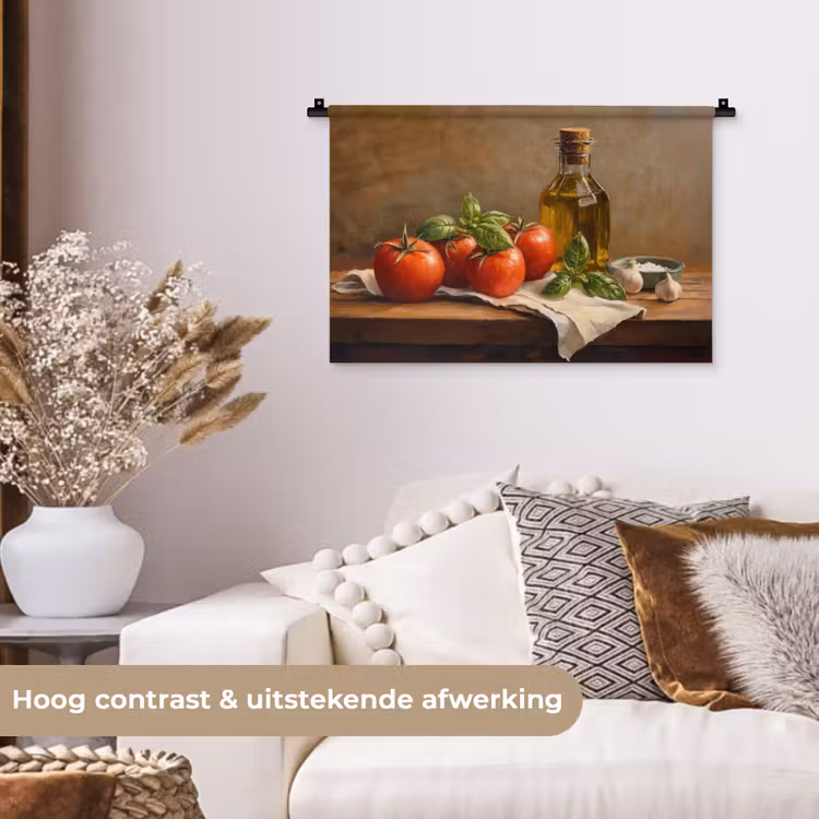 Wandkleed - Tomaten - Olijfolie - Stilleven — 4