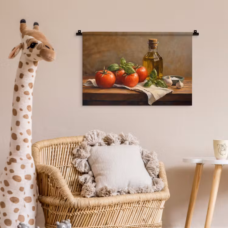 Wandkleed - Tomaten - Olijfolie - Stilleven — 5