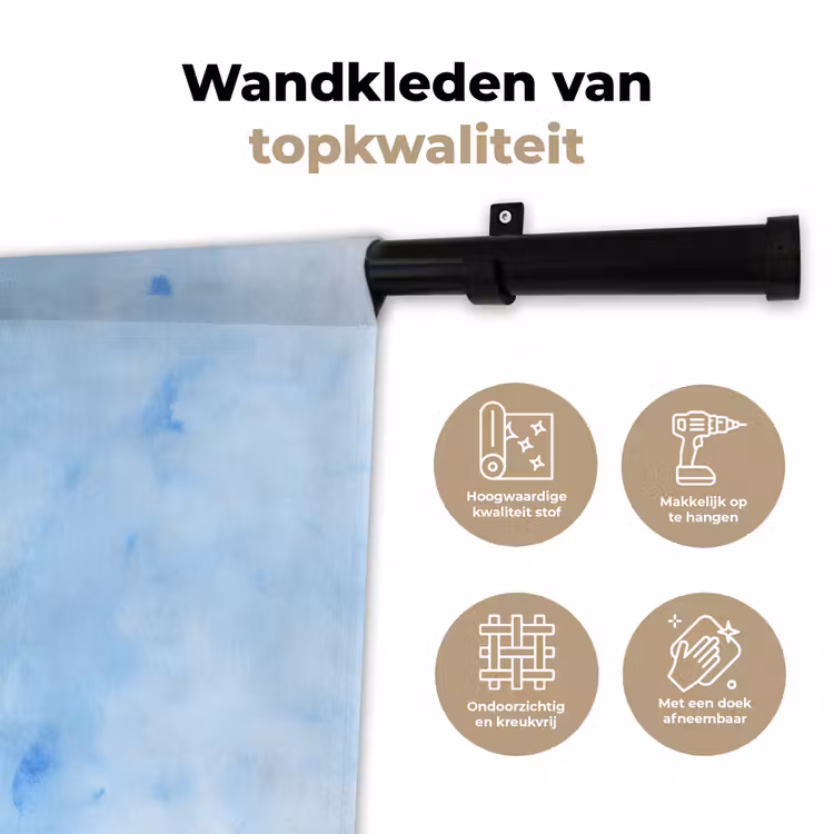 Wandkleed - Vlinders - Sierlijk - Blauw — 3