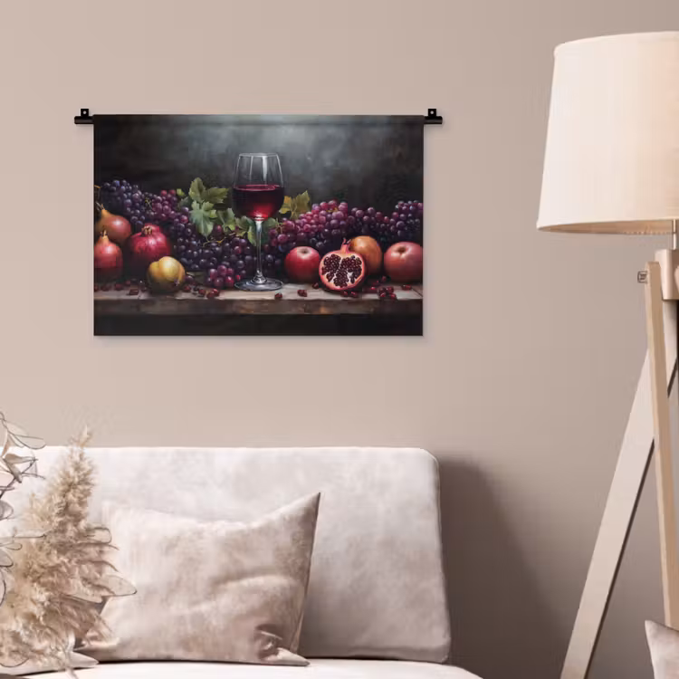 Wandkleed - Wijn - Fruit - Stilleven — 2