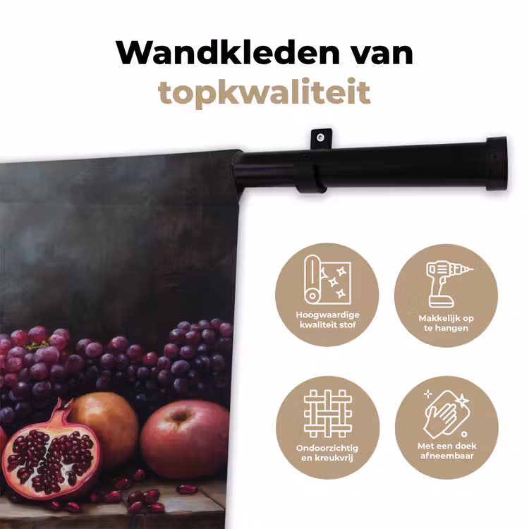 Wandkleed - Wijn - Fruit - Stilleven — 3