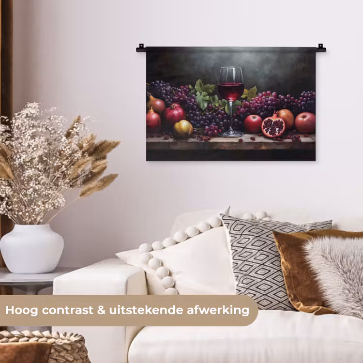 Wandkleed - Wijn - Fruit - Stilleven — 4