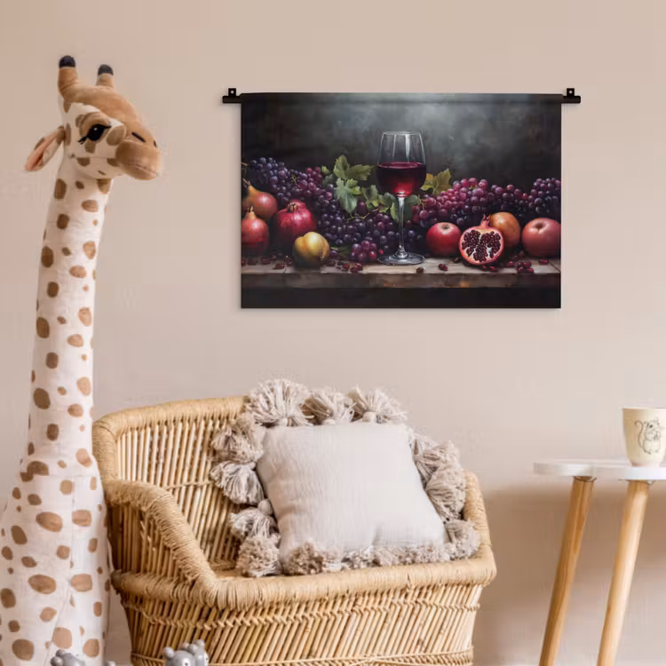 Wandkleed - Wijn - Fruit - Stilleven — 5
