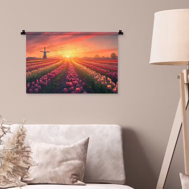 Wandkleed - Windmolen - Zonsondergang - Landschap — 2