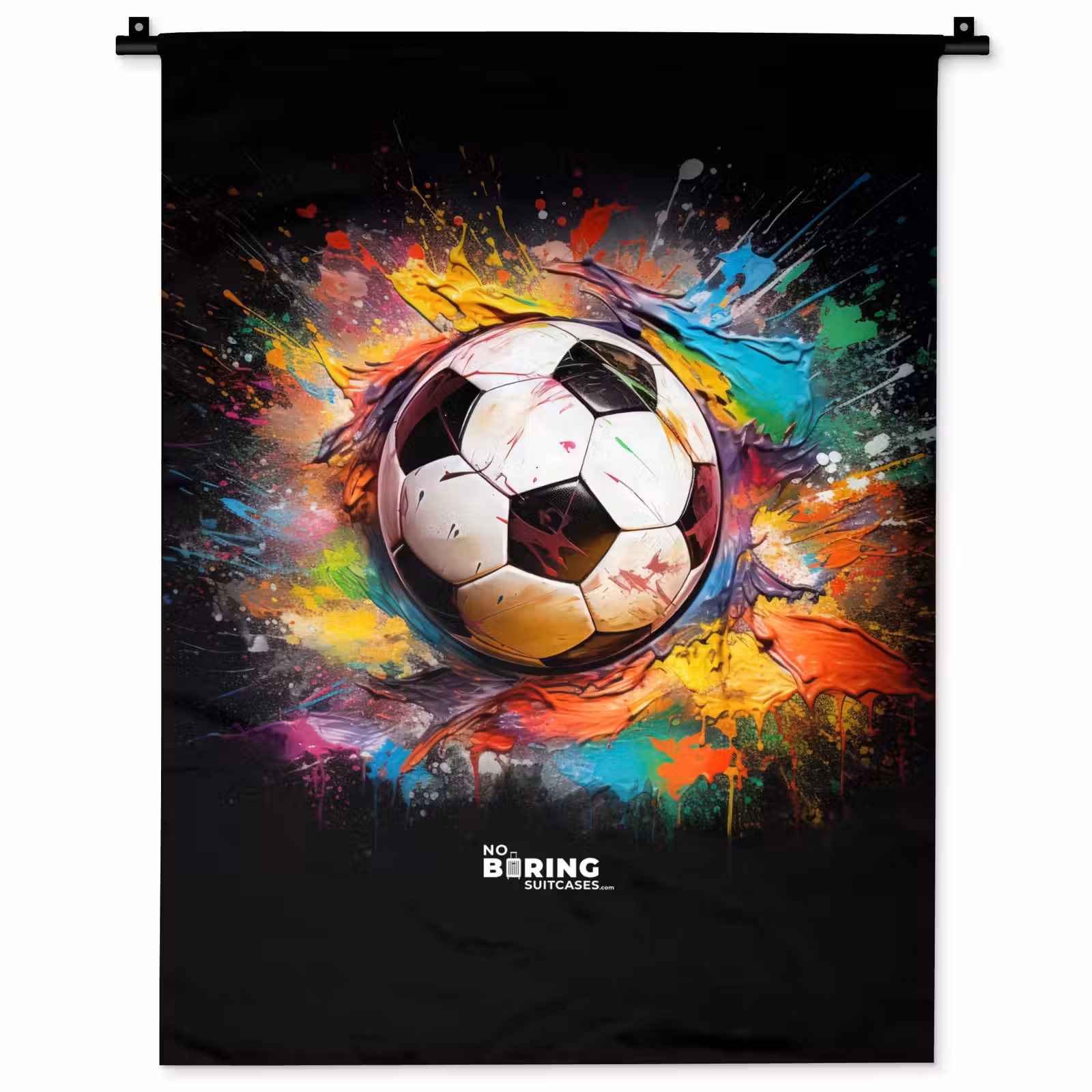 Wandkleed - Voetbal omringd door verfklodders — 1