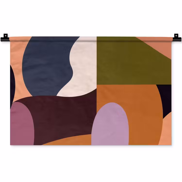 Wandkleed - Vormen - Abstract - Kleuren - Vierkant — 1