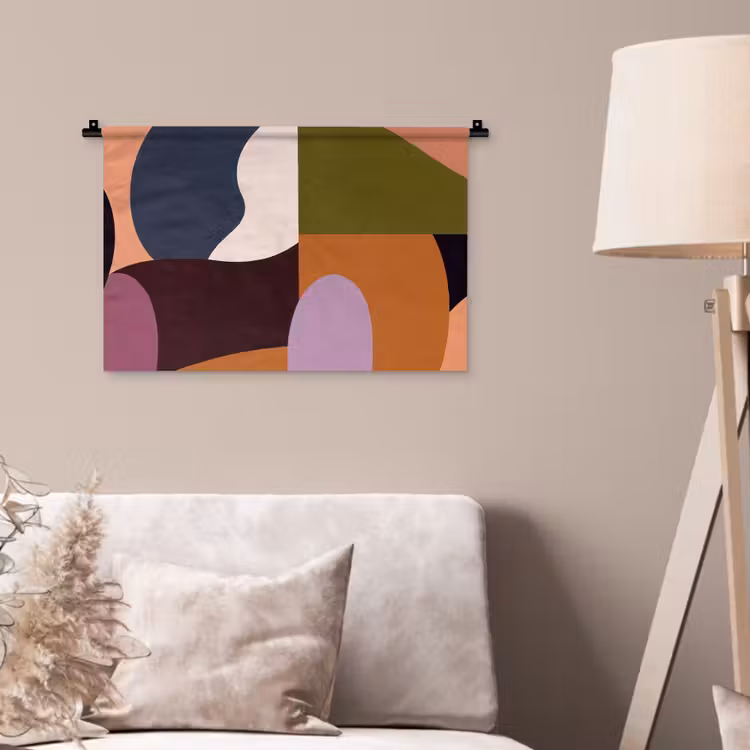Wandkleed - Vormen - Abstract - Kleuren - Vierkant — 2