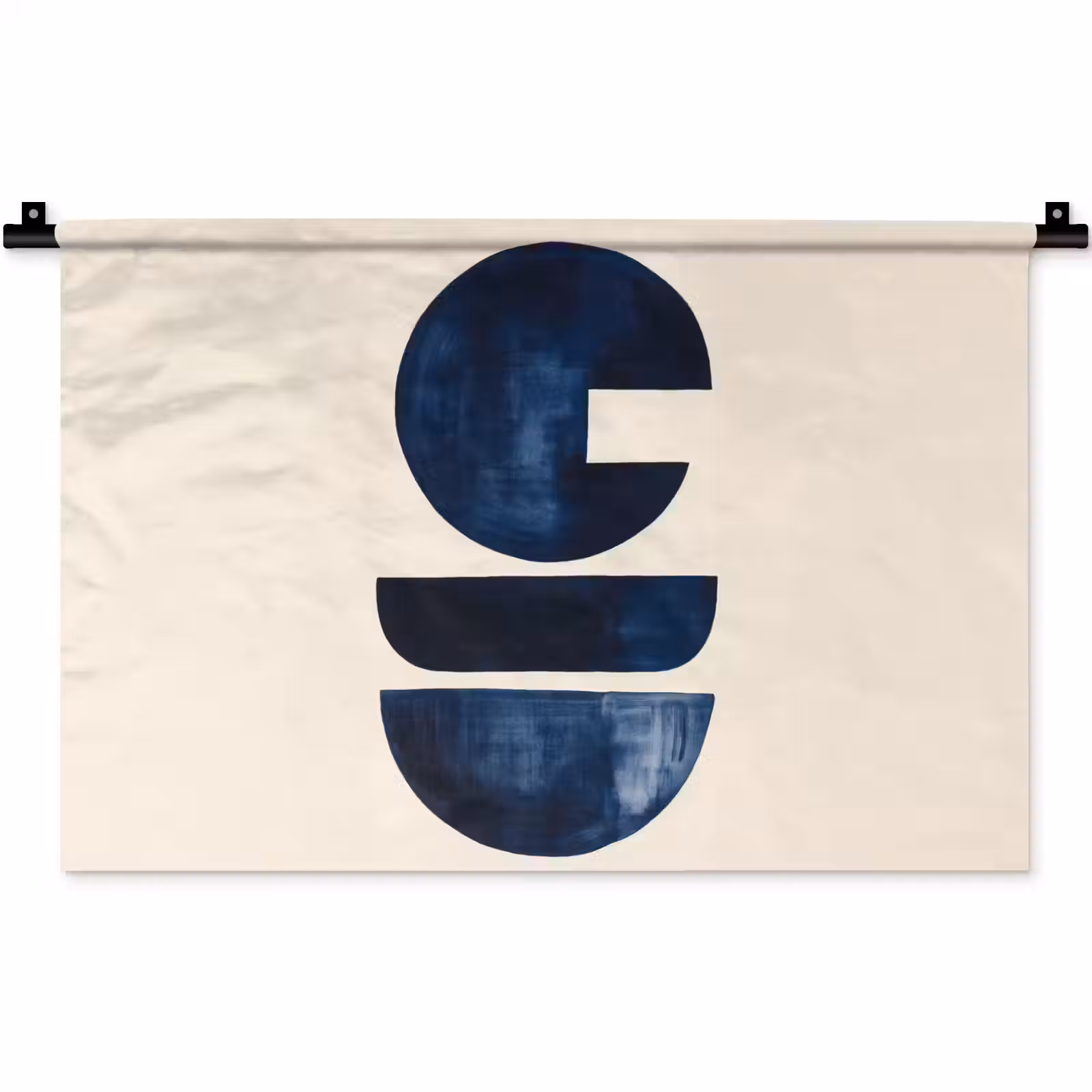 Wandkleed - Vormen - Blauw - Abstract — 1