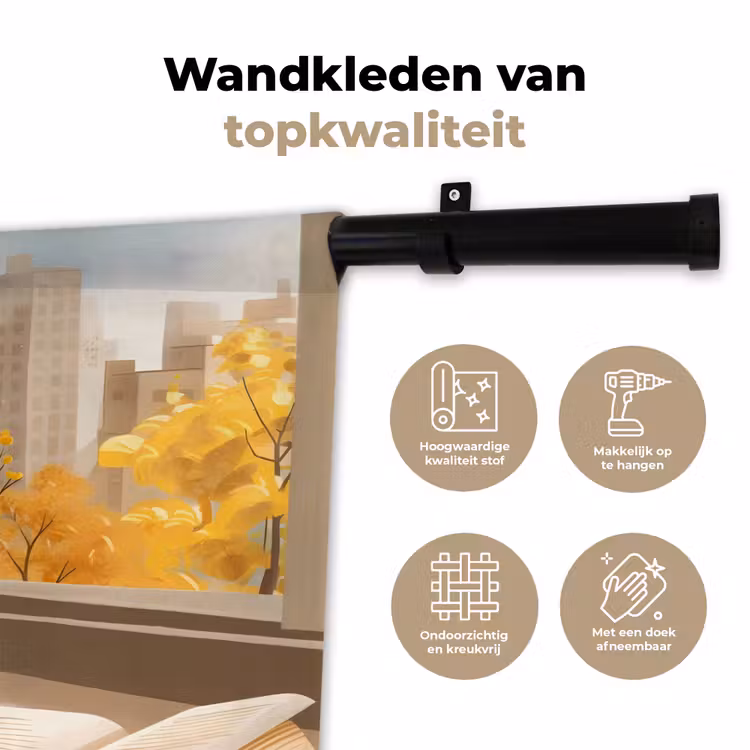 Wandkleed - Thee - Boek - Thee - Herfst — 3