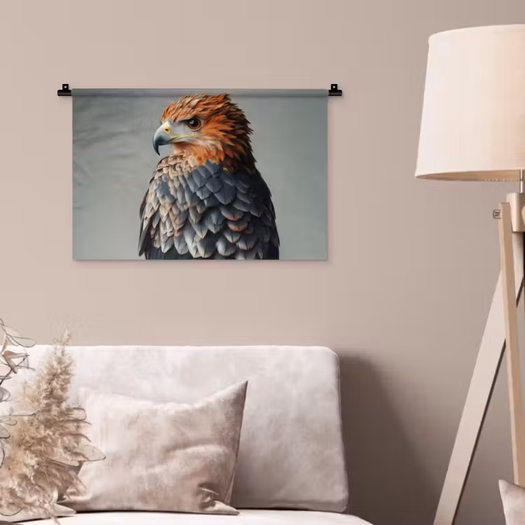 Wandkleed - Vogel - Realistisch - Veren - Bruin — 2
