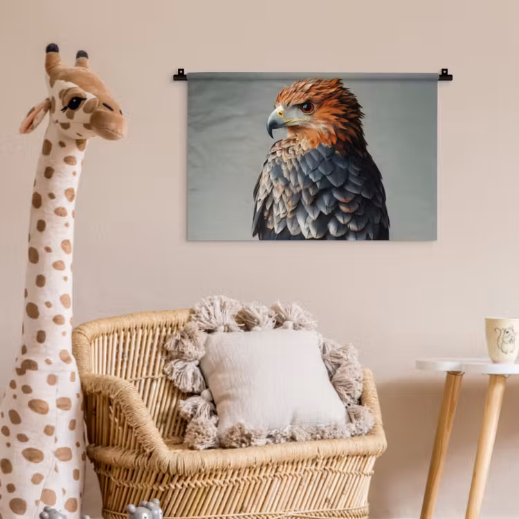 Wandkleed - Vogel - Realistisch - Veren - Bruin — 5