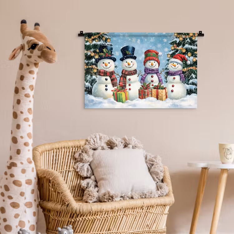 Wandkleed - Vrolijk -  Sneeuw - Kleurrijk — 5