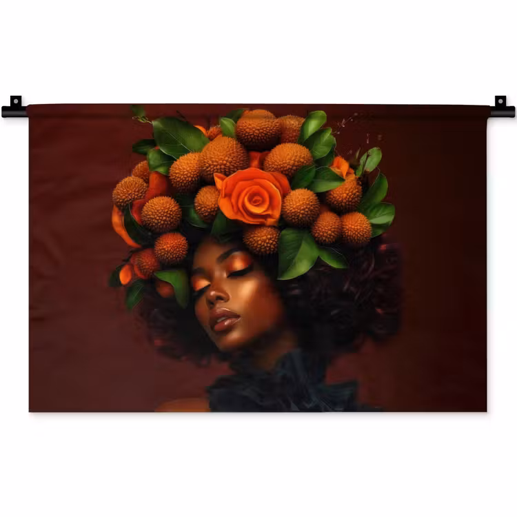 Wandkleed - Vrouw - lychee - exotisch — 1
