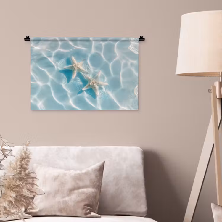 Wandkleed - Zeesterren - Golvend water - Rustgevend — 2