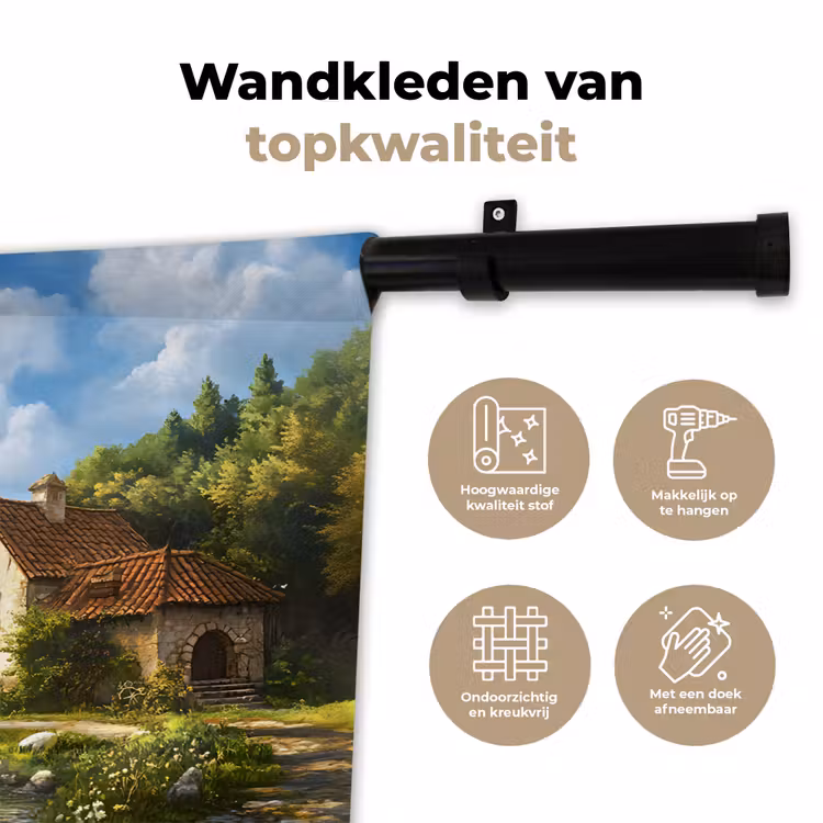 Wandkleed - Zwaan - Bomen - Rust — 3