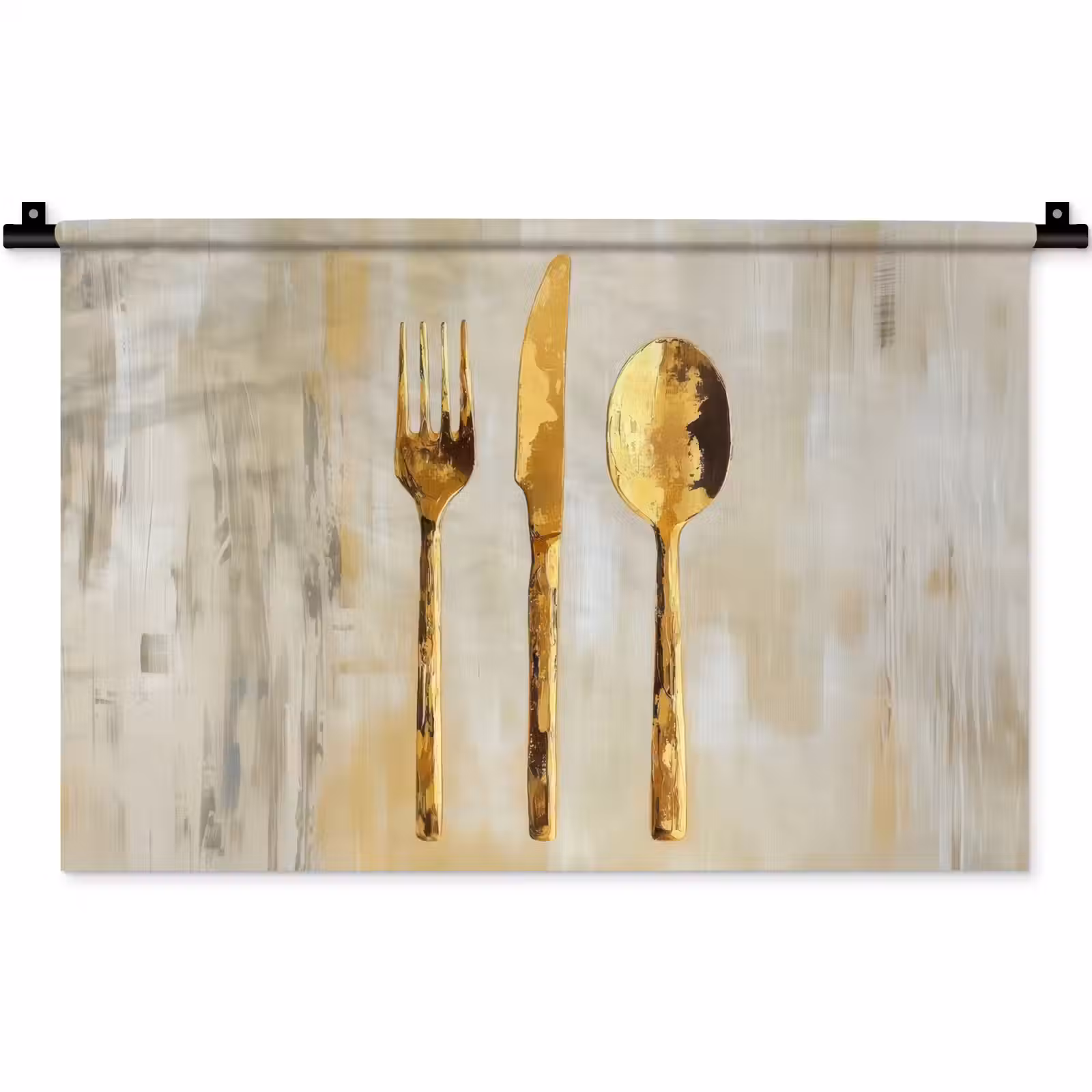 Wandkleed - Verf - Goud - Bestek — 1