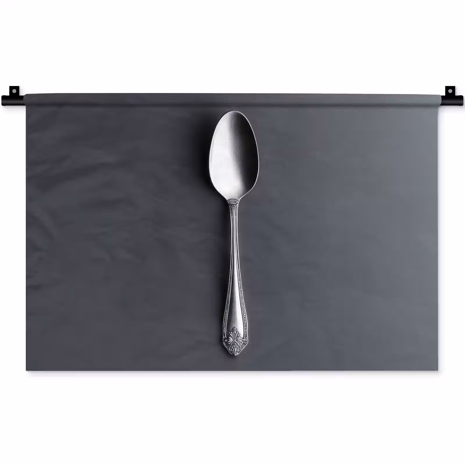 Wandkleed - Zilver - Metaal - Lepel — 1